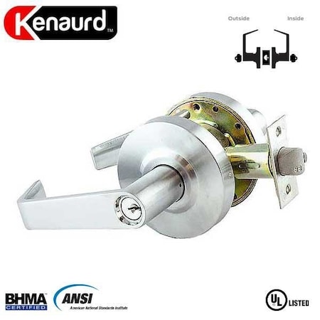 Kenaurd Commerical Handle Grade 2 SC1 keyway, KA10 keyway, Intruder Classroom, 70mm latch KCL201-SC-FF